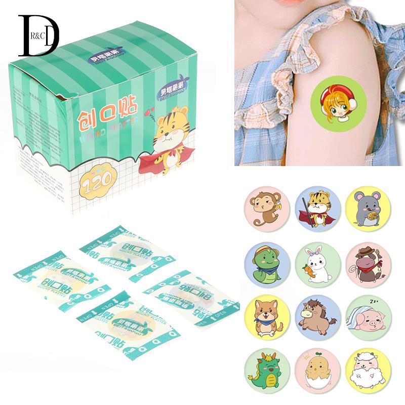 20-120pcs Cute Cartoon Medical Patch Waterproof Wound Adhesive Bandages Dustproof Breathable First Band Aid Adhesive for Kids