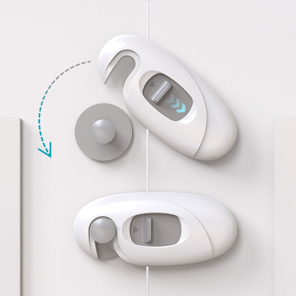 Home Children Safety Anti-Open Micro-Wave Oven Cabinet Door Locks Gray Doors Buckle Protecter Baby Safety Accessories