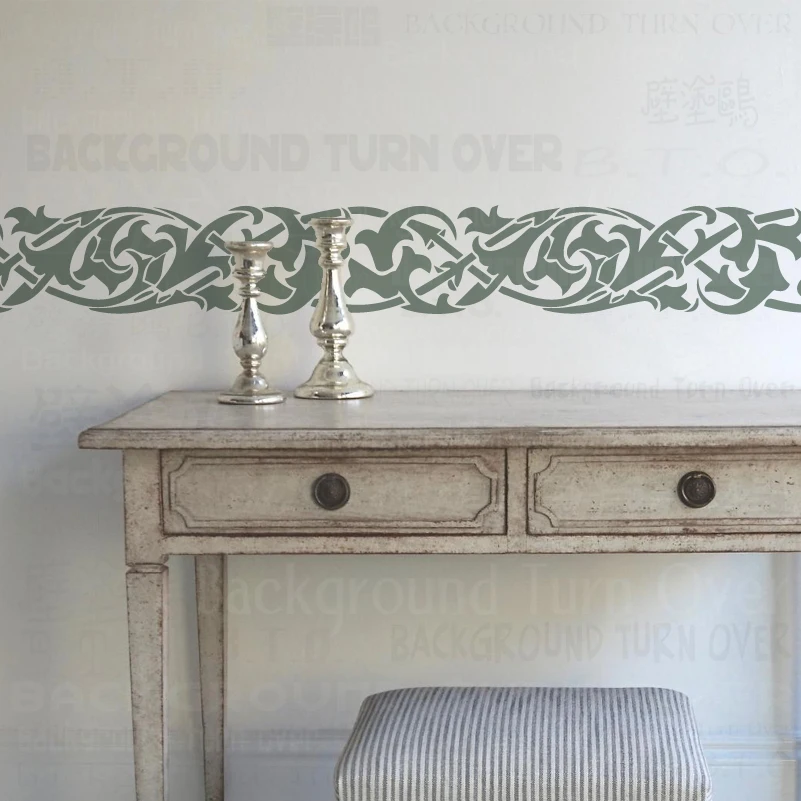55cm - 95cm Stencil Wall For Painting Template To Paint Furniture Makers Putty Decor Border Retro Vintage Classic Divider S322