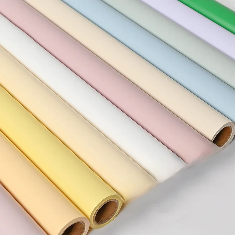 10 Yard Matte Roll Paper Frosted Monochrome Flower Wrapping Paper Bouquet Gift Wrap Waterproof