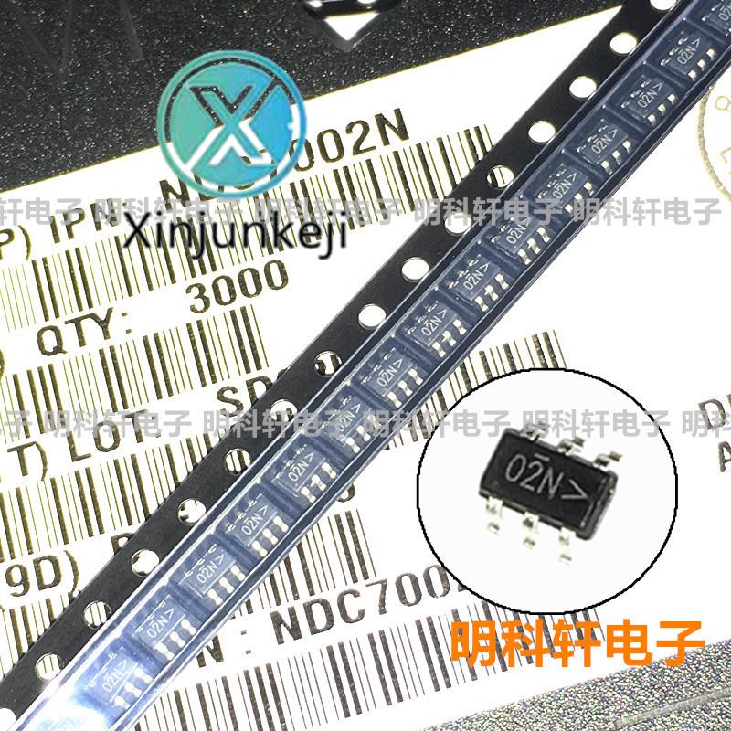 30pcs orginal new NDC7002N Silkscreen 02N SOT23-6 50V/510mA 2 N-channel SMD MOS FETs