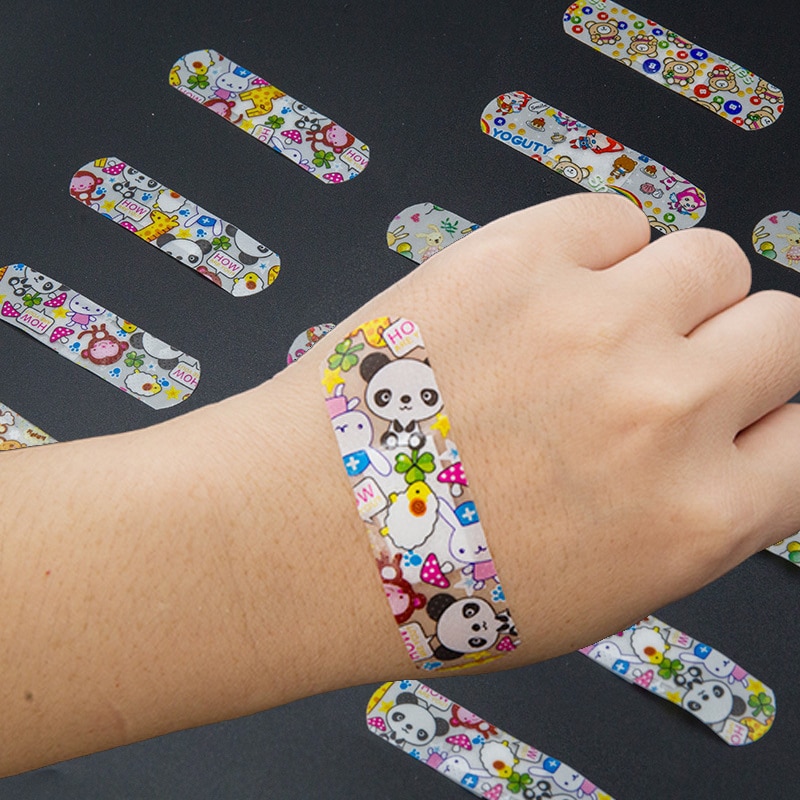 100pcs/lot Cartoon Animal Pattern Band Aid Hemostasis Self-adhesive Bandages Emergency Wound Strips Plaster Patches for Children