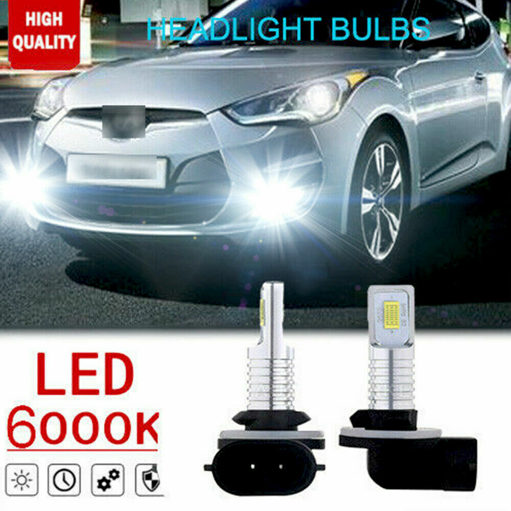 2x 35W 6000K Bright White LED Fog Light Bulbs For 2012-2017 Hyundai Veloster