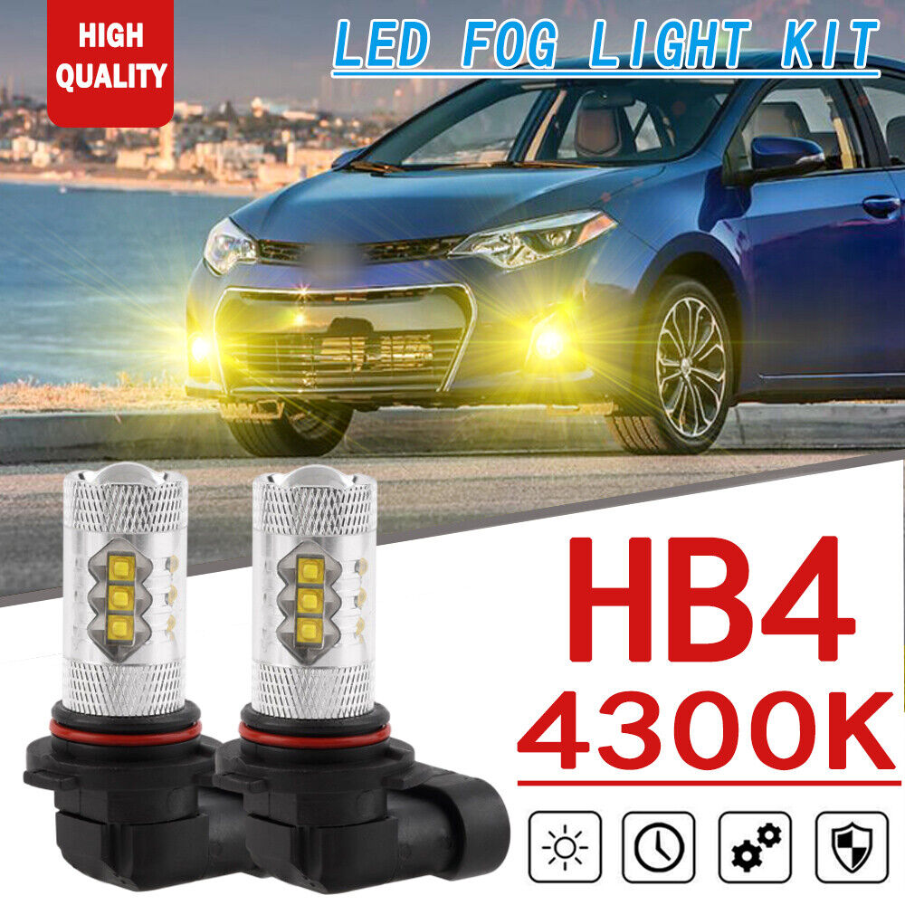 For Toyota Tundra Corolla 4Runner 2x HB4 Yellow New LED Fog Light Replace 4300K