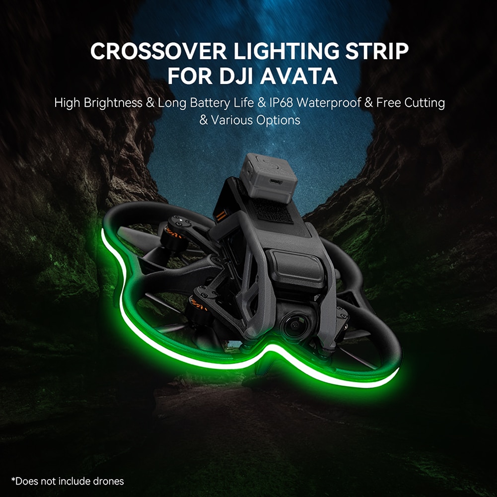 Waterproof Luminous Light Strip Night Safety Silicone LED Warning Light Strip Replacement Parts Drone Light Strip for DJI Avata
