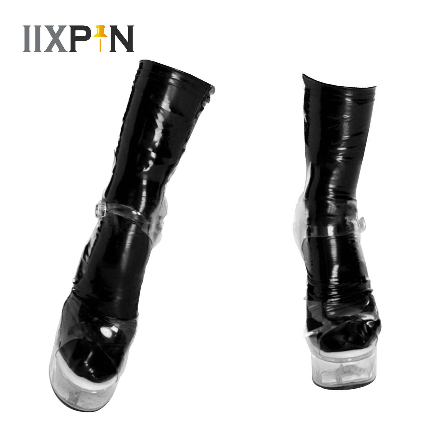 Womens Patent Leather Socks Fashion Wet Look Stocking Cosplay Catsuit Costume Accessories Sexy Party Dance Clubwear