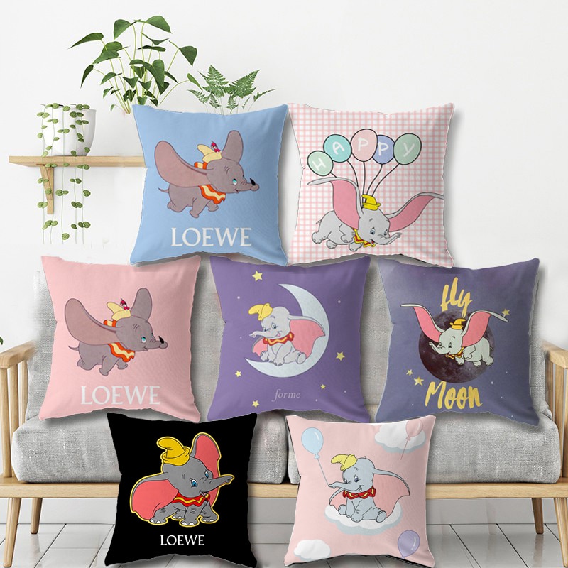 Disney Dumbo Pillow Case Cushion Cover Children Boy Girl Couple Pillow Cover Decorative Pillows Case Birthday Gift 40x40cm