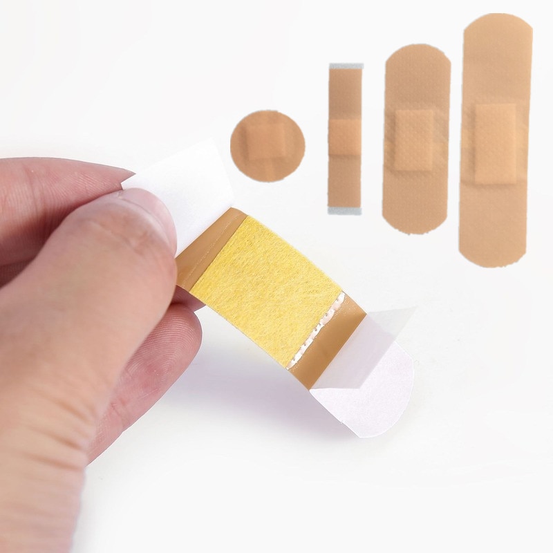 100pcs/set 4 Different Specifications Band Aid Breathable First Aid Skin Patch for Wound Dressing Adhesive Bandages Plaster