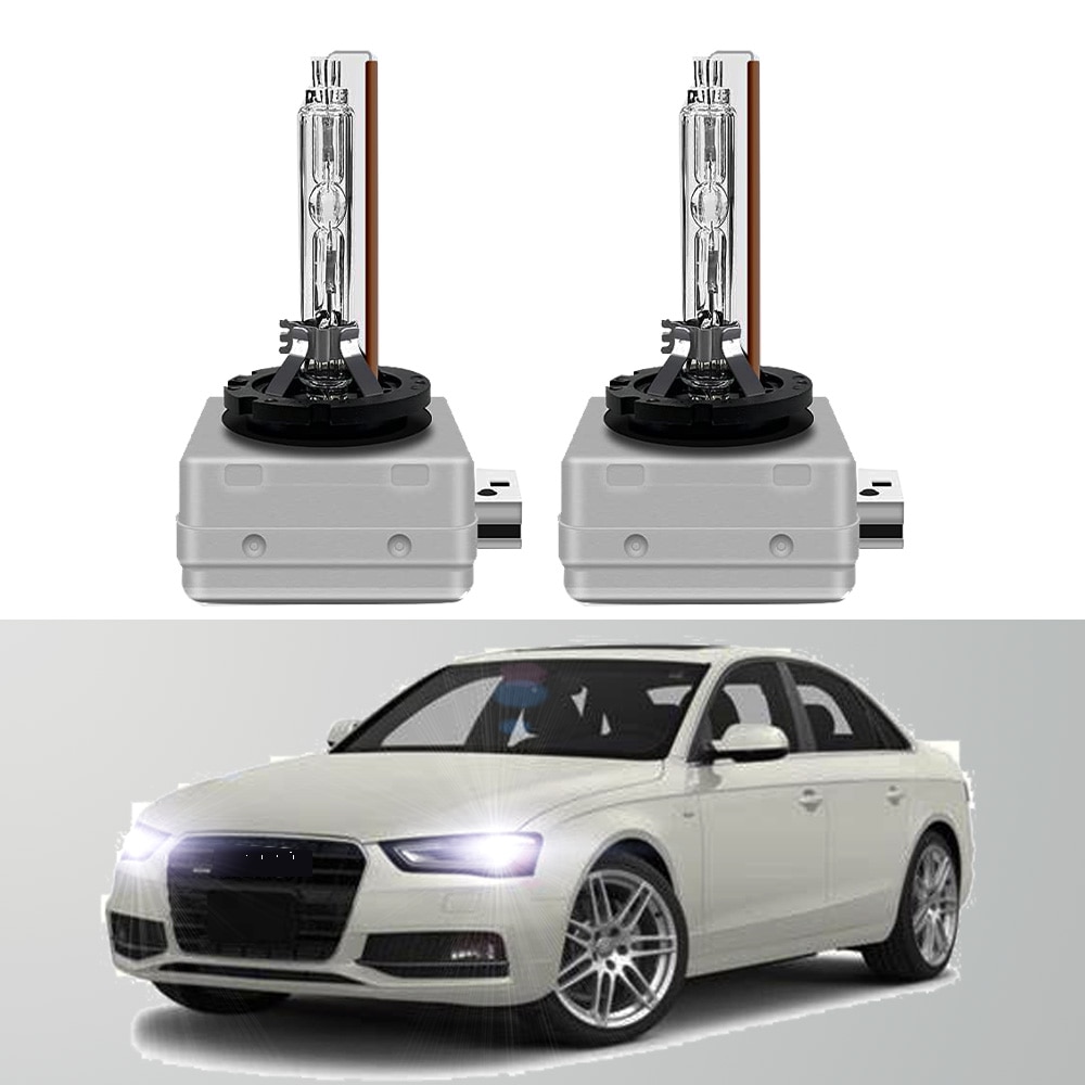 For Audi A4 B8 2007-2015 6000K Hid Xenon Headlight Bulb High Low Beam (Only fit original bulb is Xenon）