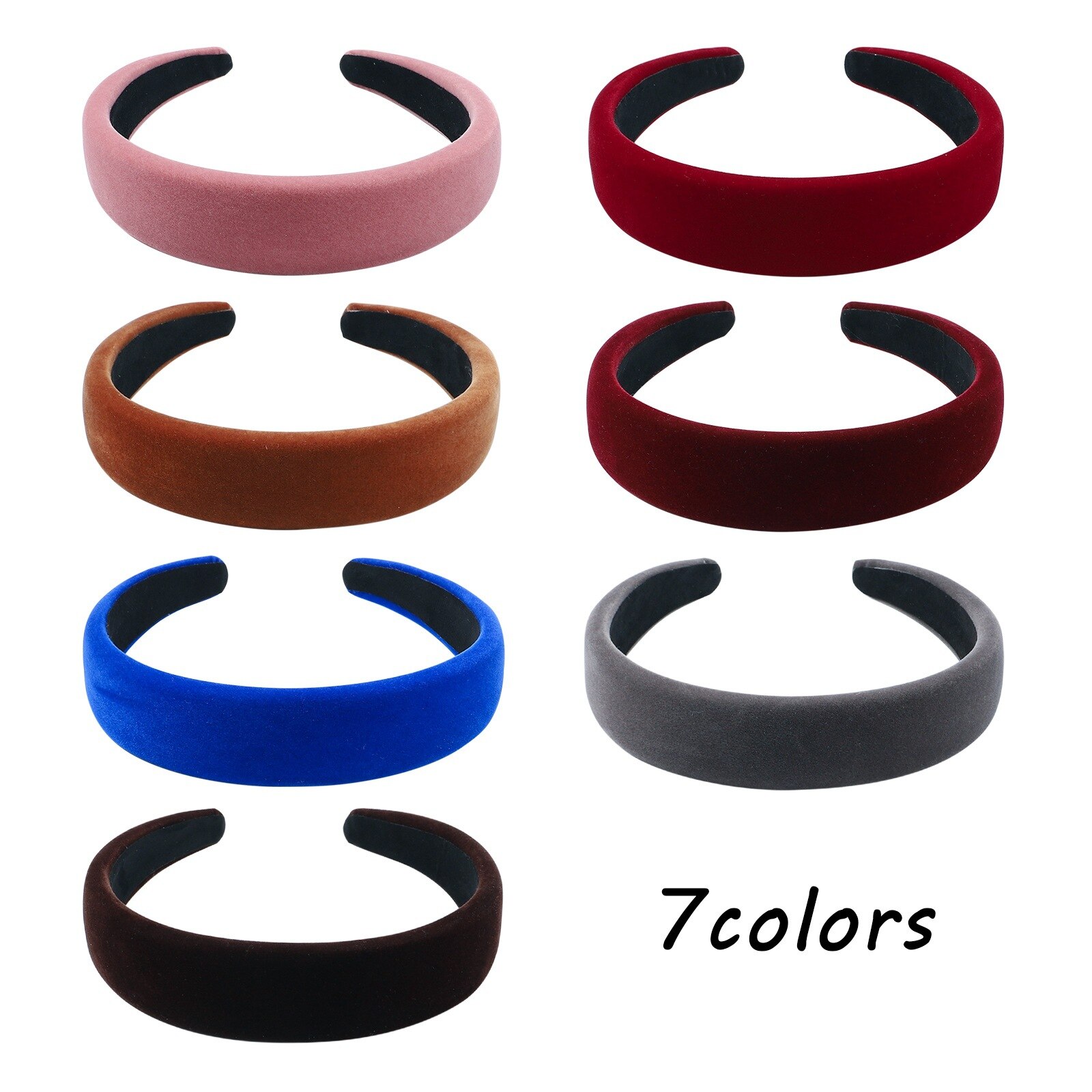 1PCS Hair Band 5.5 inch Macaron Sponge Hair Band Retro Velvet Wide Edge Solid Color Headband Girls' Versatile Hair Accessor