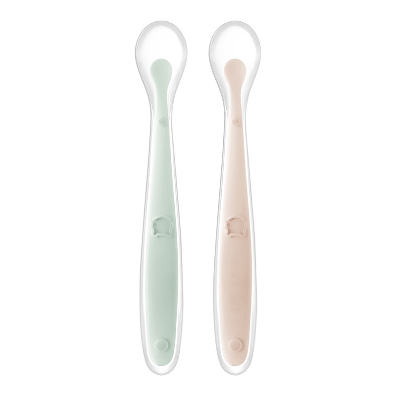 Baby Food Feeding Training Spoon Newborn Soft Plastic Silicagel Utensils Infant Complementary Food Feeding Spoon Kids Tableware