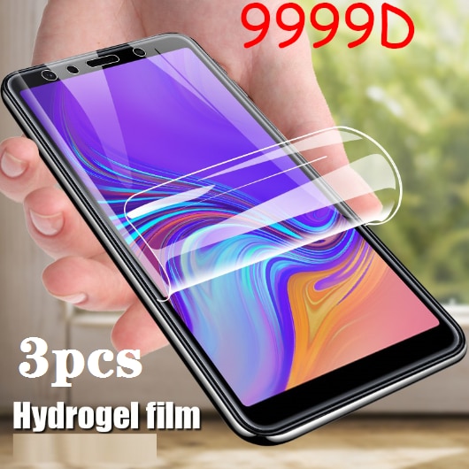 3PCS Protective Film For Samsung Galaxy A3 A5 A7 2017 A6 A8 Plus 2018 Hydrogel Film On Galaxy A 3 5 7 6 8 3a 5a 7a 6a 8a