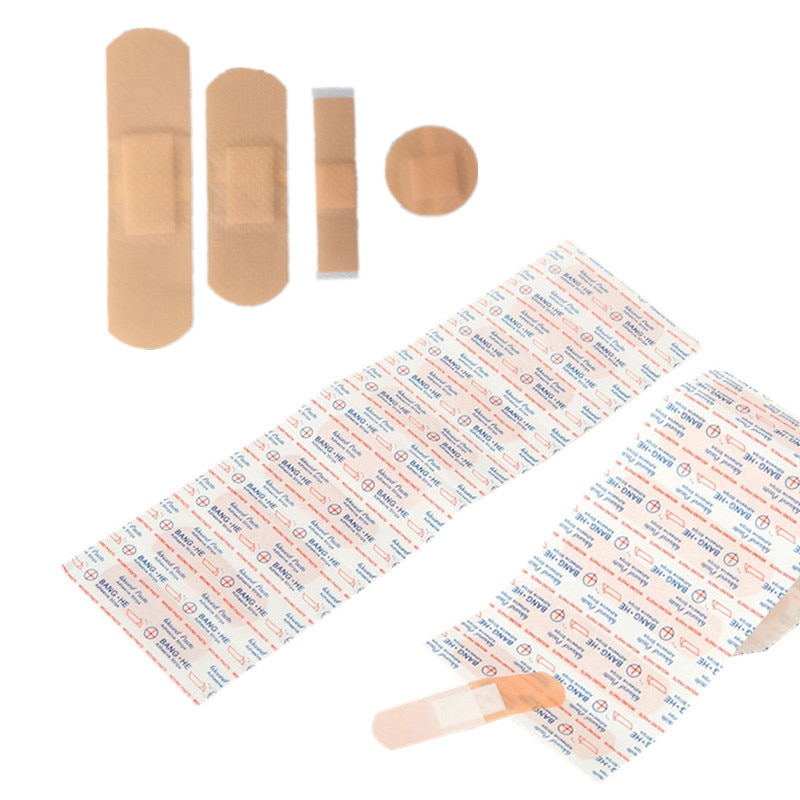 100pcs/set Wound Plaster Waterproof Band Aid 4 Kinds Patches Strip Wound Plaster Tape for Children Kids Adhesive Bandages