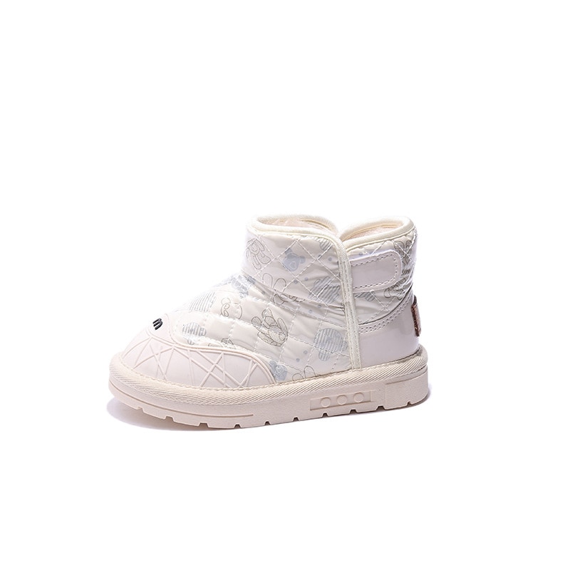 CNFSNJ new Winter Children Snow Boots knitting Girls Plush Snow Boots Girls Casual Boots Cotton Padded Kids casual shoes 27-36