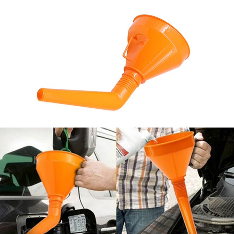 Universal Plastic Car Motorcycle Refuel Gasoline Engine Oil Funnel Fuel Filter Washer Fluid Change Fill Transfer Tool Automotive