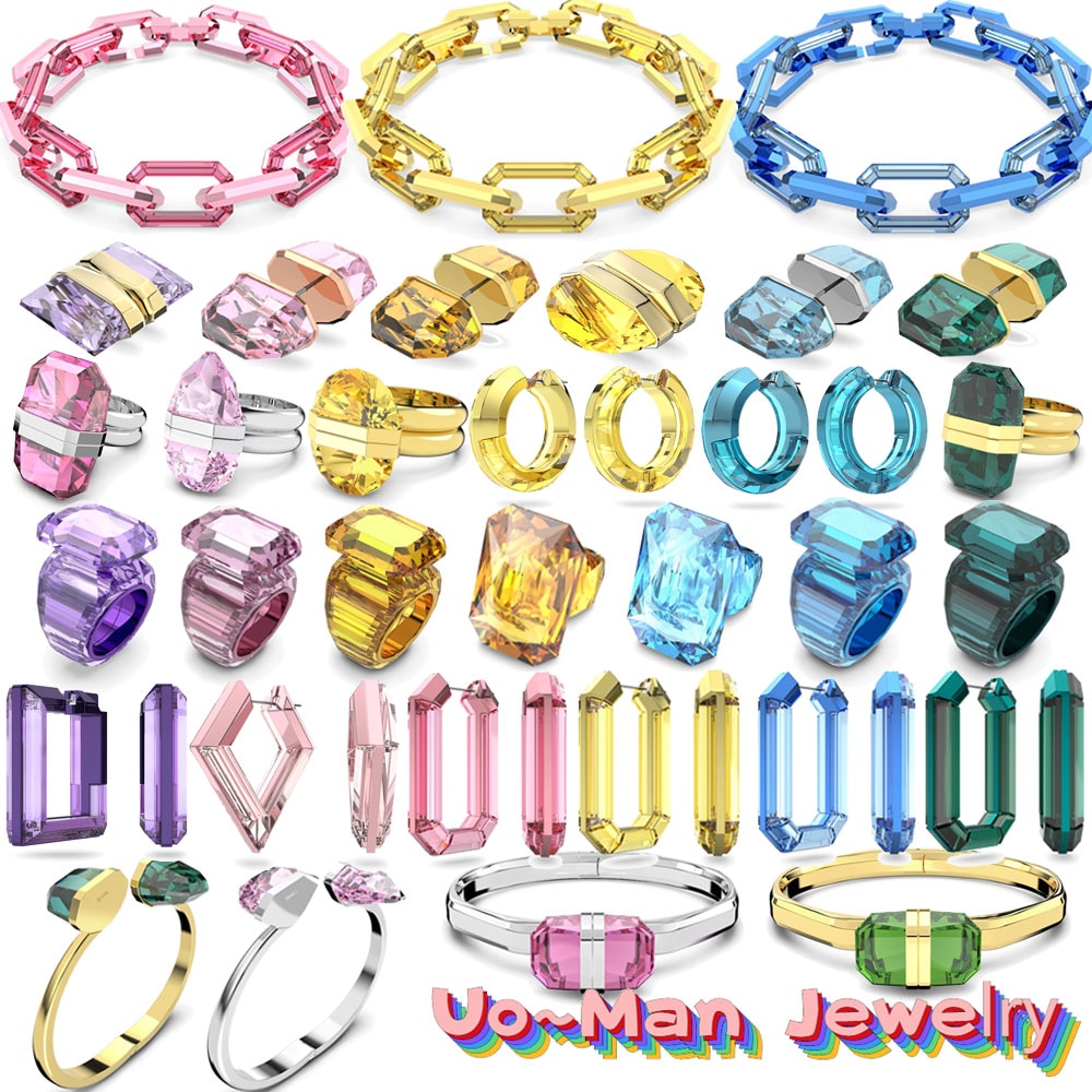 Original Swa Christmas Decoration 2023 Jewelry Sets Lucent Series Crystal Women's Earrings Necklace Ring Bracelet High Qual