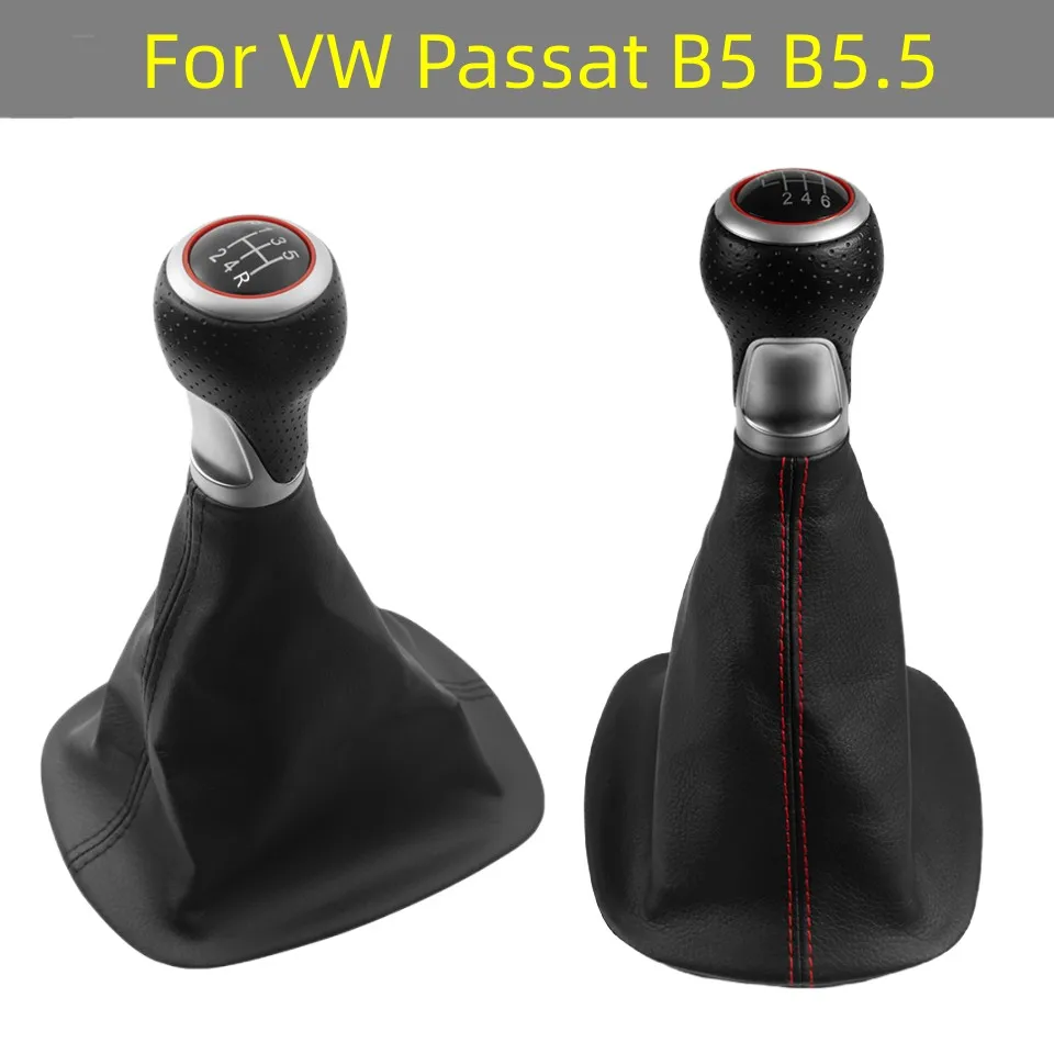 Hand Speed Gear Shift Knob Gaiter Boot Cover Collar Case For VW Passat B5 B5.5 1998-2004 B5 FL