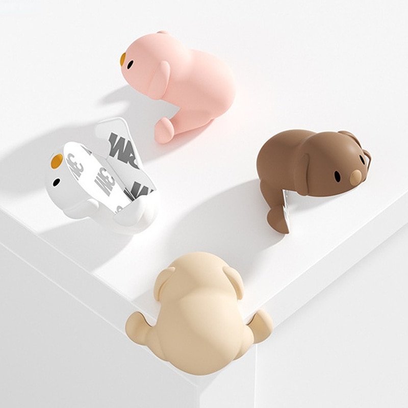 2pcs/set Table Conner Protector Furniture Safety Edge Guards Cartoon Dog Sleeping Bear Table Conner Protection Pad Cover Shield