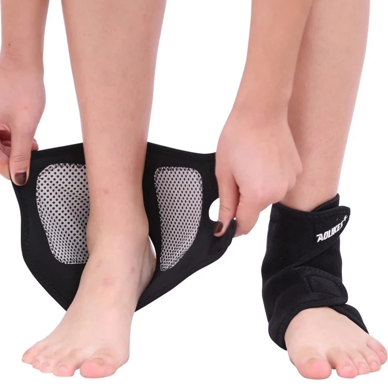 1Pair Tourmaline Self heating Far Infrared Magnetic Therapy Ankle Care belt Support Brace Heel Massager Foot Health Care 2022