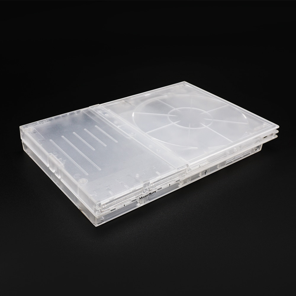 Replacement Shell for SONY PS2 Playstation 2 Slim Consoles 9XXXX 70000 Series Transparent Flip Top Case