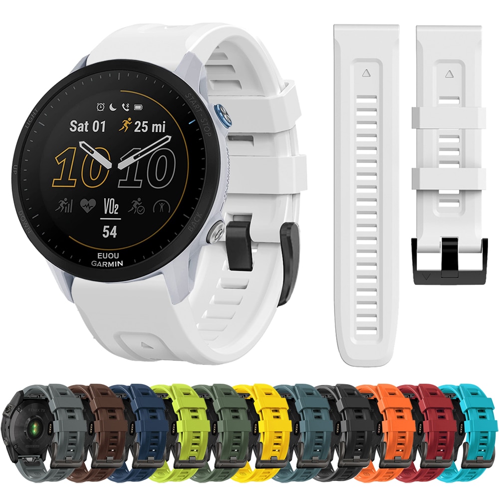 QuickFit 22 Watch Band For Garmin Forerunner 955 Solar 945 LTE 745 935 Smartwatch Silicone Strap Watchband Bracelet Accessories