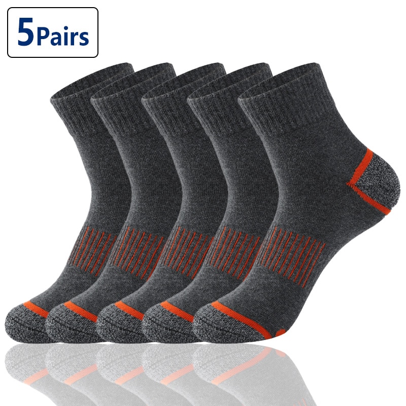 5 Pairs High Quality Lot Men's Socks Casual Breathable Run Sports Socks Male Cotton Socks Winter Black Socks Men Large size