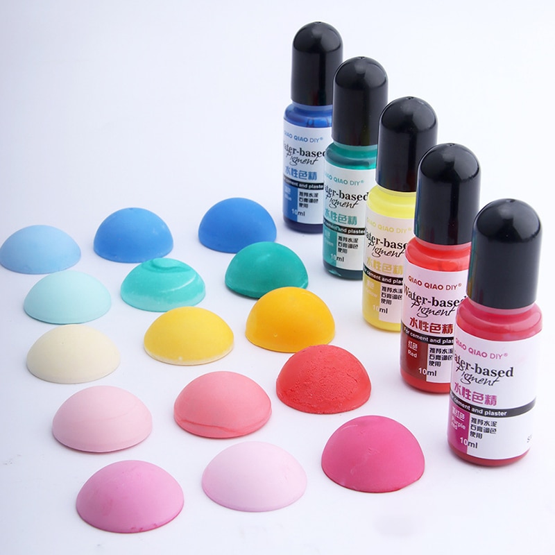 12 Colors 10ml Water Soluble Gypsum Cement Pigment Liquid Dyeing Gypsum Powder Color Concentrated Concrete Pigment Mold Coloring