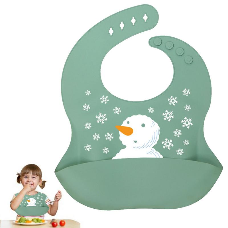Cartoon Style Baby Feeding Drool Bib Adjustable Oilproof Infants Saliva Towel Silione Burp Cloth For Newborner Toddler Dining