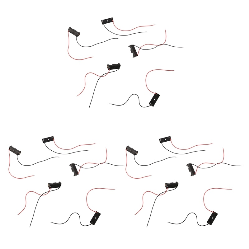 15Pcs 23A/A23 Battery (12V) Clip Holder Box Case Black