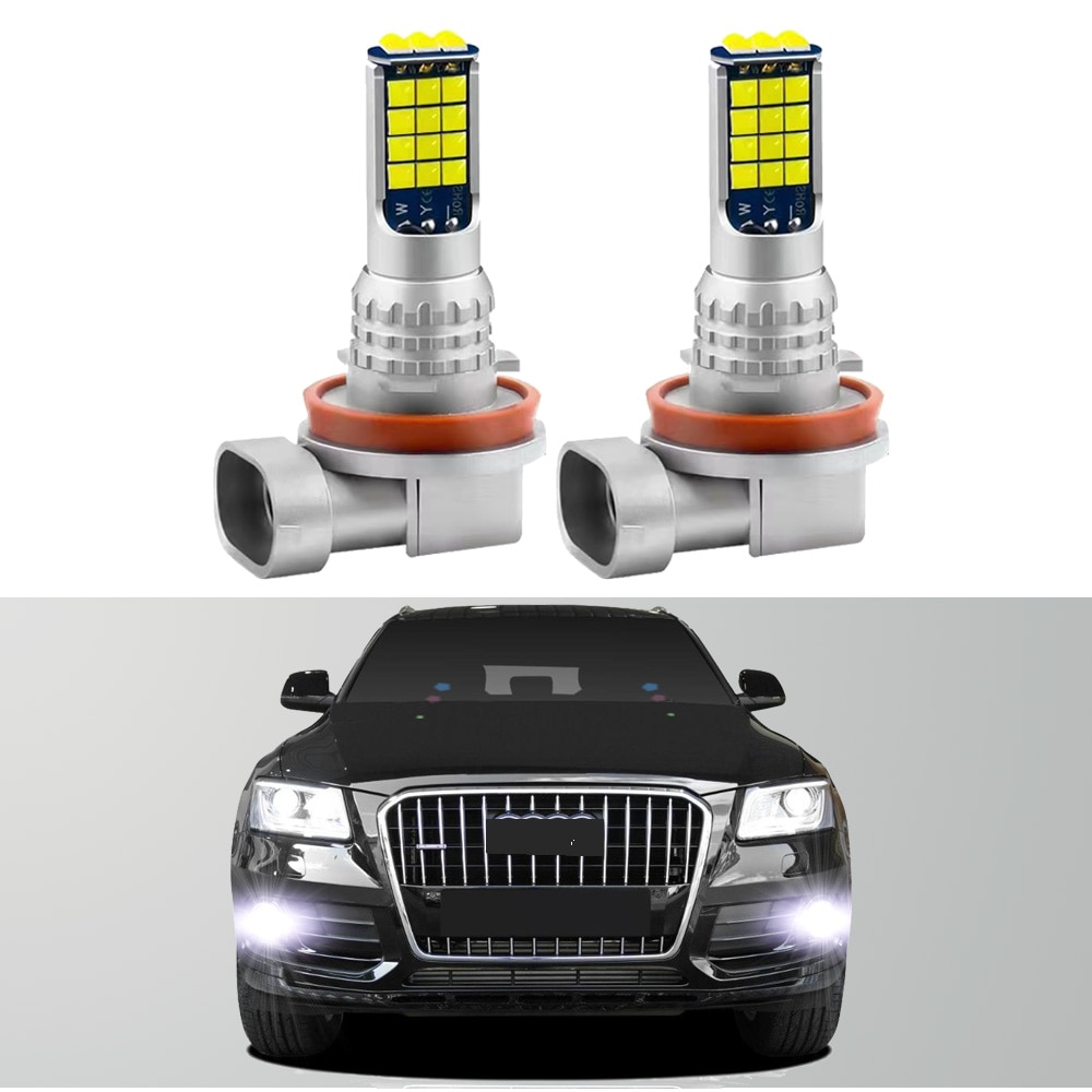 2pcs Led Car Fog Lamp For Audi Q5 2008-2010 2011 2012 2013 2014 2015 2016 2017 Front Fog Light Bulb Car Accessories Canbus