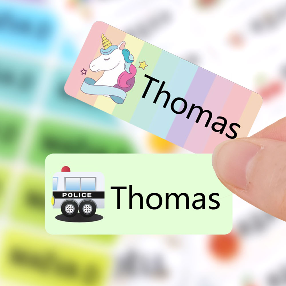 100Pcs Name Sticker Custom Pegatinas Nombre Waterproof Anti-tear Stickers Personalized Label Kids School Stationery Office Tag