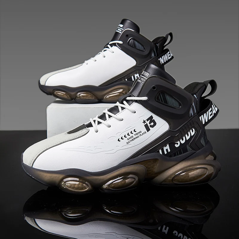 Men's Basketball Shoes Breathable Cushioning Non-Slip Wearable Sports Shoes Gym Training Athletic