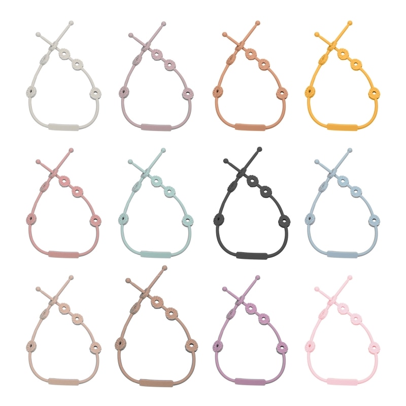 Adjustable Silicone Chain Anti-Drop Pacifier Chain Safe Baby Teether Toy Soother Chew Toy Chain Stroller Accessories