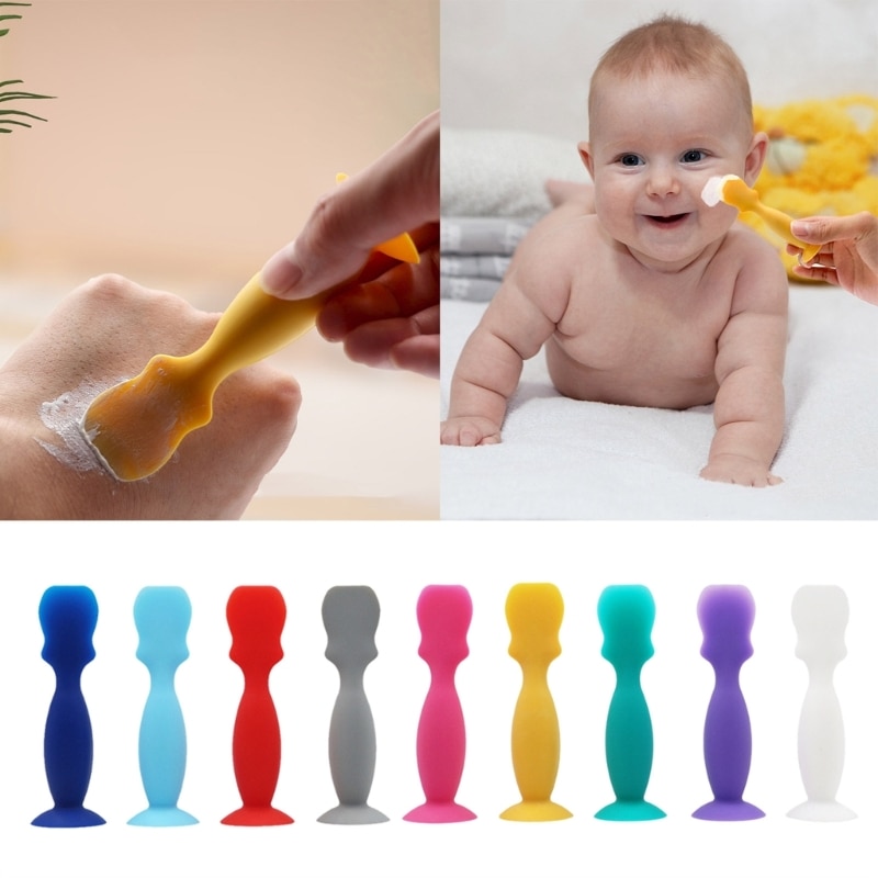 Diaper Cream Soft Silicone Brush with Suction Base & Hygienic Home Use Baby Diaper Cream Spatula with Suction Base Dropshipp