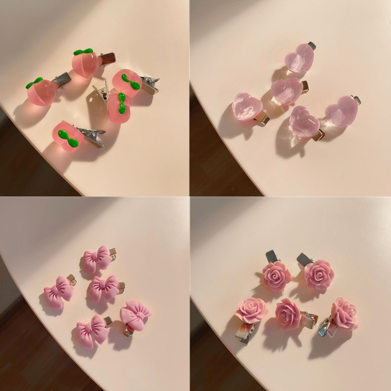 10pcs/lot Koren 2023 New Children Hair Clips Girls Flower Hairpins Heart Bow Hairband for Women Cute Baby Hair Accessories