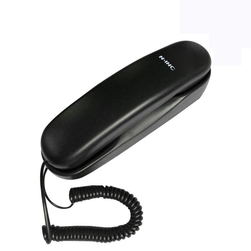 Corded Telephone Slim black Landline Phone for Seniors Home Desk/Wall Mounted Bathroom Telephone Home Analog Wall Phone Hotel