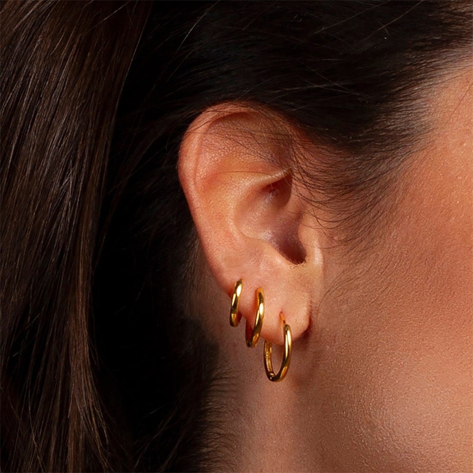 diy initial letter earrings Hoop Earrings Women Girl stainless steel Round Circle Earring earrings woemin wholesale dropshipping