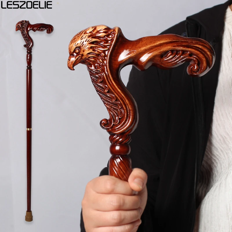 95cm Eagle Style German Beech Wooden Walking Stick Men Detachable Walking Canes Women Elegant