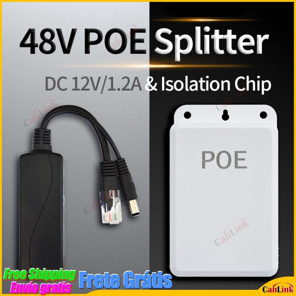 Active POE Splitter Waterproof 48V POE 10/100M Input To DC Output 12V For IP Camera/Wireless AP/CCTV