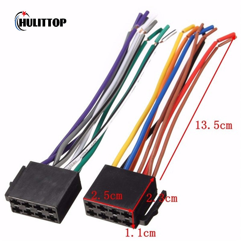 Universal Adapters Wire Harness Adapter Car Radio Adaptor Connector Wire Plug Kit Universal Female ISO Wiring Harness