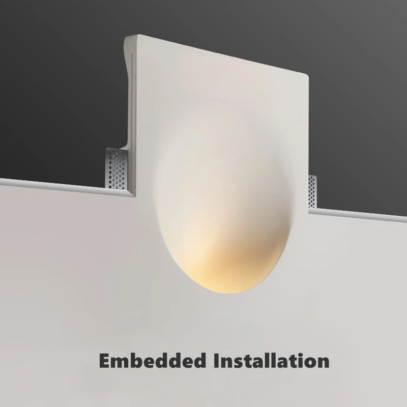 Modern Recessed LED Wall Lamp Borderless Gypsum Hidden Wall Washer Spotlight Living Room Bedroom