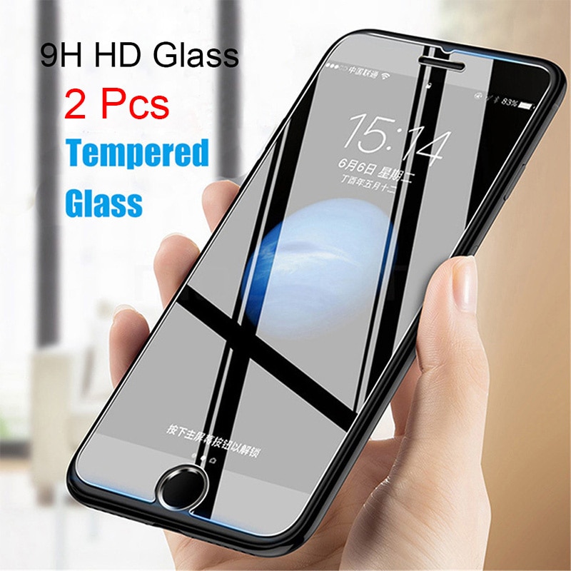 2pcs Tempered Glass For iPhone 11 12 Pro Max Mini 5 5S 5C 6 6S 7 8 Plus X 10 Screen Protector On iPhone SE 5SE Protective Glass