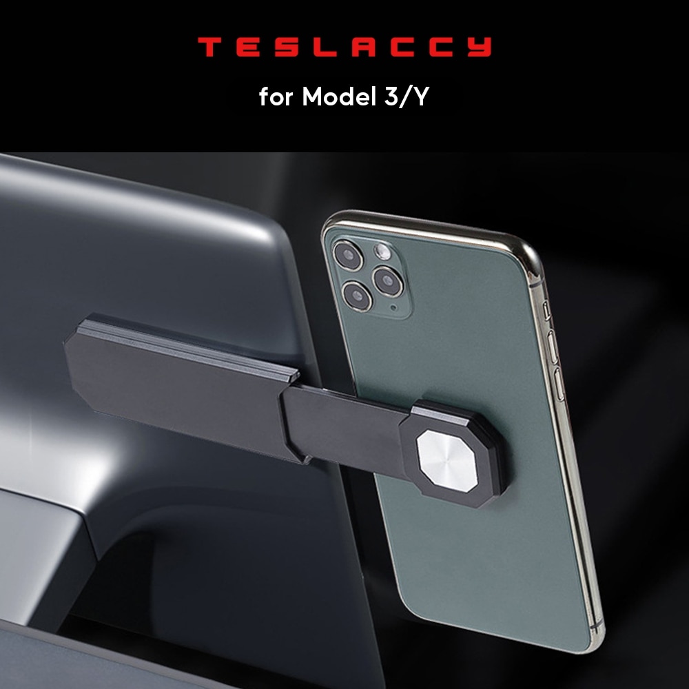 For Tesla Model S X 3 Y Car Cell Phone Mount Adjustable Monitor Expansion Bracket Screen Side Magnetic Phone Support Holder