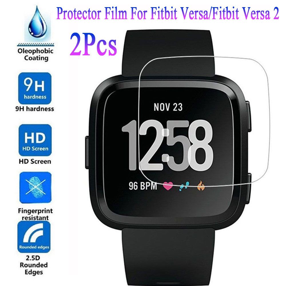 2pcs Soft HD Clear Ultra Thin Soft TPU Screen Protectors Protective Film For Fitbit Versa/Fitbit Versa 2