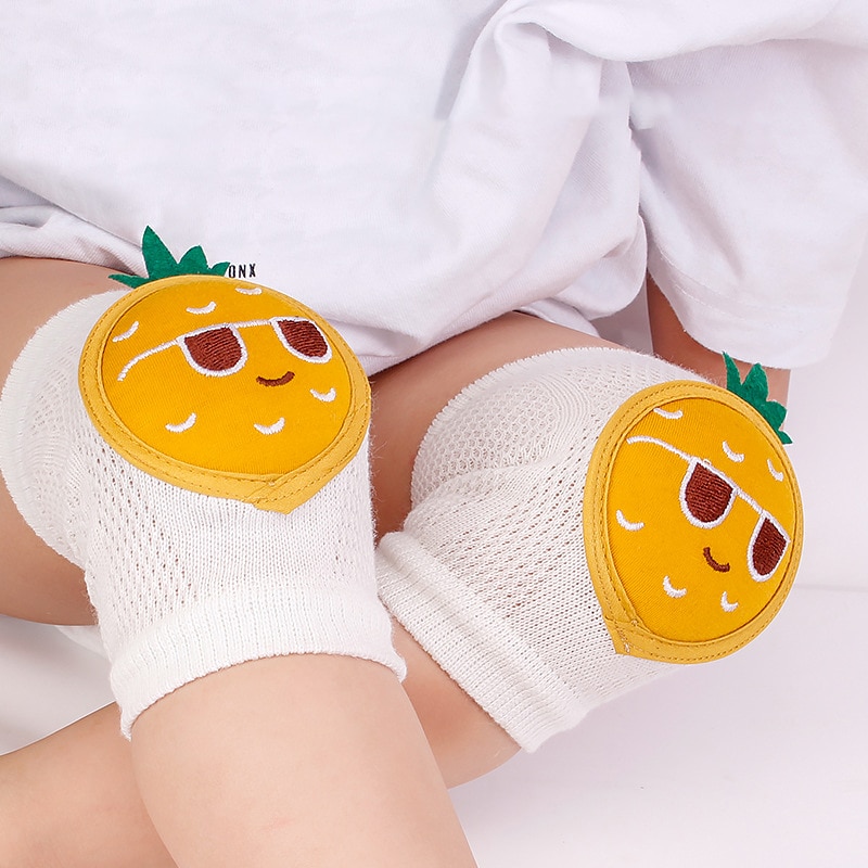 Summer Baby Knee Pads Infant Toddler Breathable Cotton Kneepads Protector Cute Animals Kids EVA Knee Pad Baby Knee Pads 0-2y