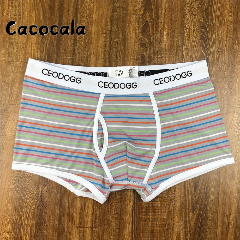 5 pcs/lot Stripe 365 Men Underwear Men's Boxer Underwear Trunks Cotton Boxers Shorts Underwears