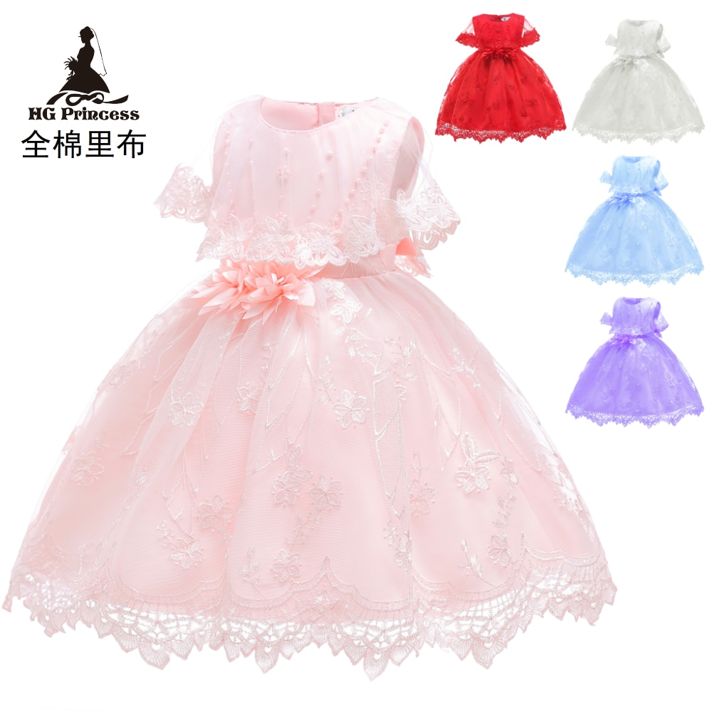 Hot Selling 3-10 Years Child Party Dress 2023 New Arrival Peach Flower Girl Dresses For Weddings Kids Evening Gowns With Wrap