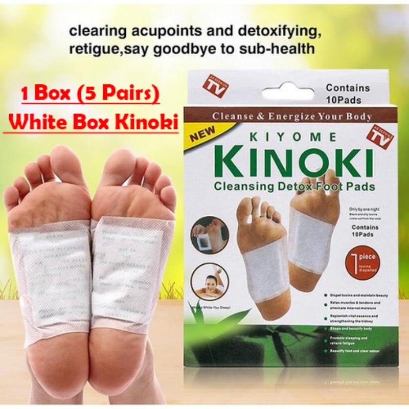 White Box Kinoki Herbal Extreme Cleansing Patches Feet Care Accessory Foot Mouisturizer Feet Moisturiser Detox Foot Pads Patch