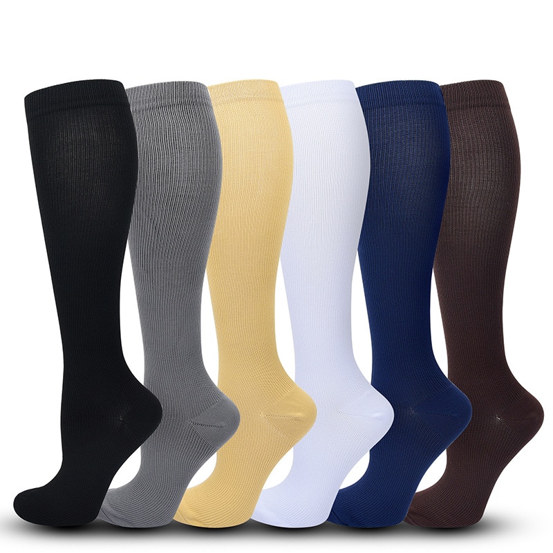 Solid Color Sports Pressure Sock Women Men Compression Socks Running Elastic Socks Nurse Sport Running Cycling Compression Sock
