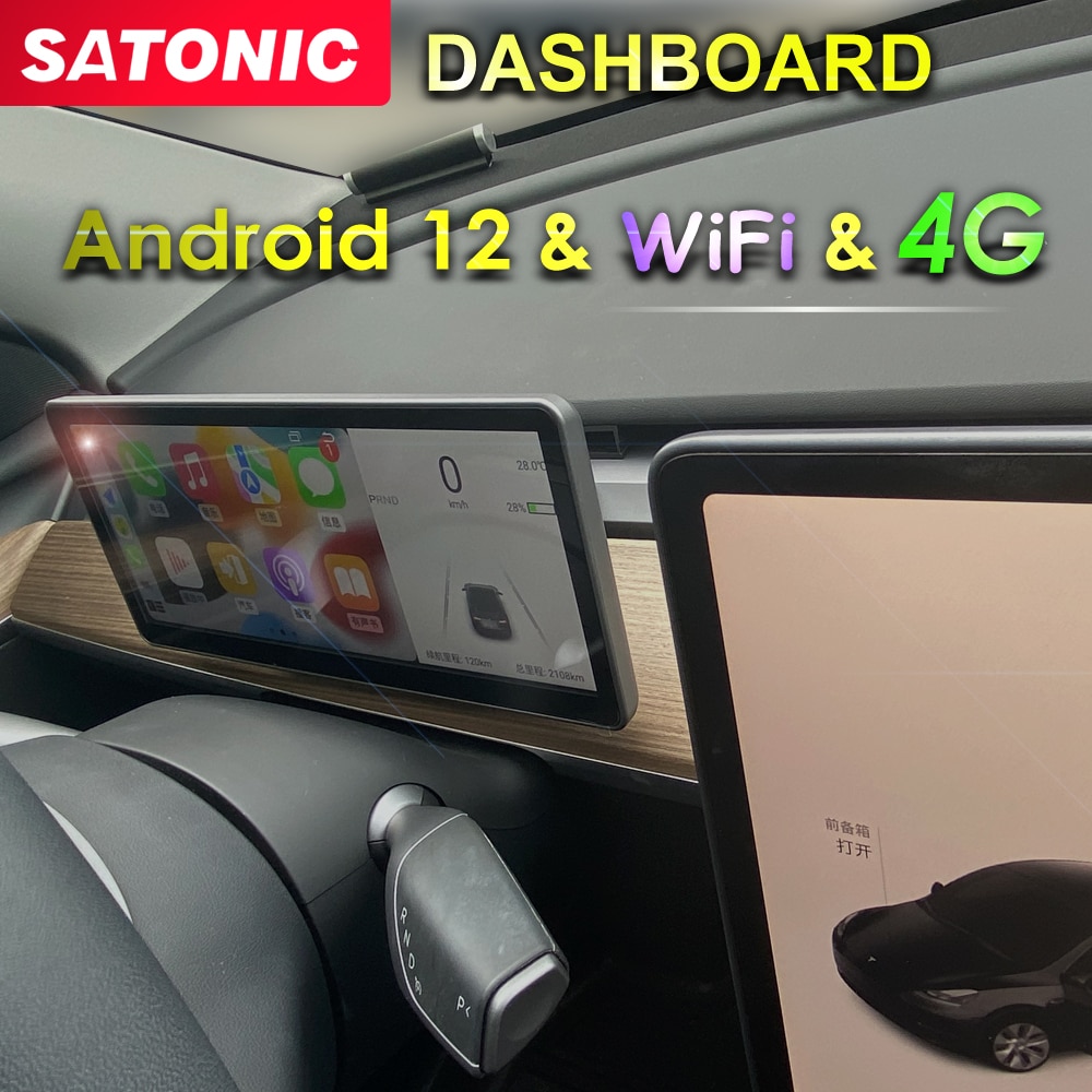 Model Y 10.25 inch Instrument Dashboard Andriod 12 4G Wifi Displayer For Tesla Model 3 Y OTA Onlline Upgrade Front Camera